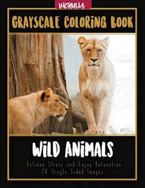 Wild Animals Grayscale Coloring Book