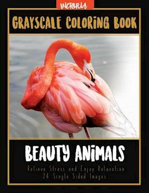 Beauty Animals Grayscale Coloring Book