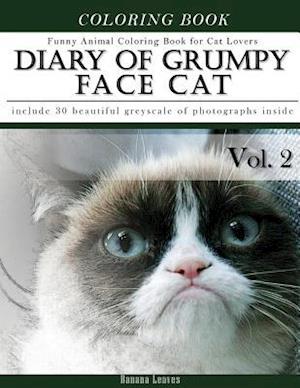 Diary of Grumpy Face Cat-Funny Animal Coloring Book for Cat Lovers