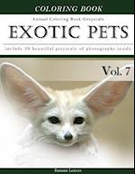 Exotic Pets World -Animal Coloring Book Greyscale