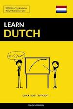 Learn Dutch - Quick / Easy / Efficient: 2000 Key Vocabularies 