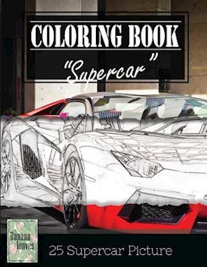Supercar Modern Model Greyscale Photo Adult Coloring Book, Mind Relaxation Stress Relief