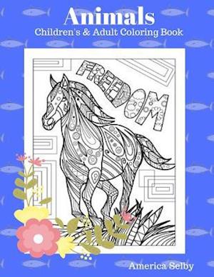 Animals Children's and Adult Coloring Book