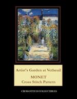 Artist's Garden at Vetheuil: Monet cross stitch pattern 