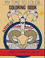 Aries Zodiac Sign - Adult Coloring Book