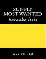 Sunfly Most Wanted Karaoke Listings Sfmw801 - Sfmw932