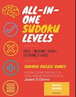Sudoku Puzzle Games: All-in-One Sudoku Levels, Easy| Medium| Hard| Extremely Hard, Sudoku Game for Adults, Teen, Senior, Room to Play, Special Bonus I