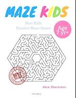 Kids Mazes Age 7: 50 Best Kids Puzzles Maze Game, Maze For Kids, Children Maze Brain Training Game, Children Mazes Age 7 Volume 2 