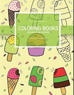 Sweet Dessert Pattern Coloring Books for Adult Relaxation (Icecream, Cupcake, Pastry)