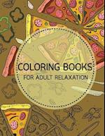 Foods and Fruit Doodles Coloring Books for Adult Relaxation
