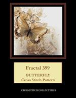 Fractal 399: Butterfly cross stitch pattern 