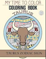 Taurus Zodiac Sign - Adult Coloring Book