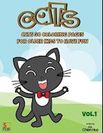 Cats 50 Coloring Pages for Older Kids to Have Fun Vol.1