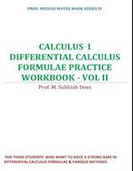 Differential Calculus Formulae Practice Workbook