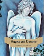 Angels and Demons Grayscale Coloring Book
