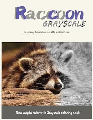 Raccoon Grayscale Coloring Book for Adults Relaxation