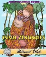 Animal Zentangle Adult Coloring Book