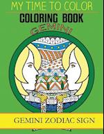 Gemini Zodiac Sign - Adult Coloring Book