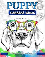 Puppy Glasses Gang Coloring Book For Adults