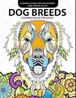 Dog Breeds Coloring Book for Adults