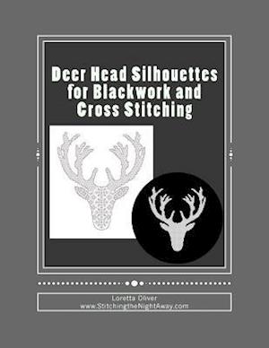 Deer Head Silhouettes for Blackwork and Cross Stitching