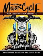 Motorcycle Adult Coloring Book Designs