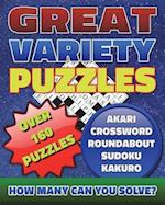 Great Variety Puzzles - Puzzles and Games Puzzle Book