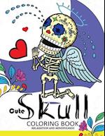 Cute Skull Coloring Book Relaxation and Mindfulness