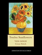 Twelve Sunflowers: Van Gogh cross stitch pattern 