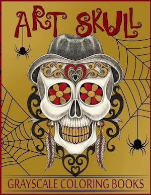 Art Skull Grayscale Coloring Books