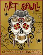 Art Skull Grayscale Coloring Books