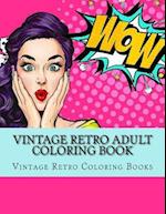 Vintage Retro Adult Coloring Book