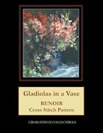 Gladiolas in a Vase: Renoir cross stitch pattern 