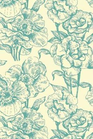 Vintage Yellow and Blue Floral Design Notebook