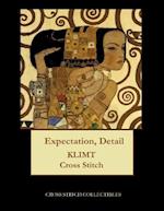 Expectation (Detail): Gustv Klimt cross stitch pattern 