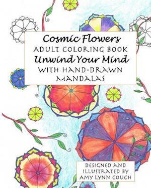 Cosmic Flowers Adult Coloring Book