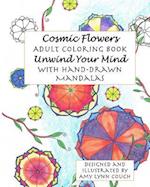 Cosmic Flowers Adult Coloring Book