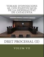 Volum VII Temari Oposicions Cos Advocacia Generalitat Catalunya