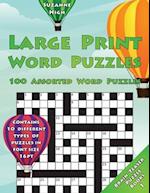 Large Print Word Puzzles: 100 Assorted Word Puzzles: Contains 10 Different Types of Puzzles in Font Size 16pt (UK Edition) 