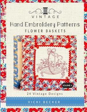 Vintage Hand Embroidery Patterns Flower Baskets