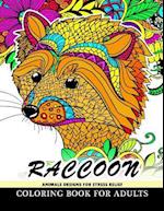 Raccoon Animals Designs for Stress Relief Coloring Book for Adults