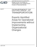 Department of Transportation, Experts Identified Areas for Operational Improvements Without Implementing Organizational Changes