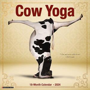 Cow Yoga 2024 12 X 12 Wall Calendar