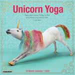 Unicorn Yoga 2025 7 X 7 Mini Wall Calendar