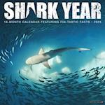 Shark Year 2025 12 X 12 Wall Calendar
