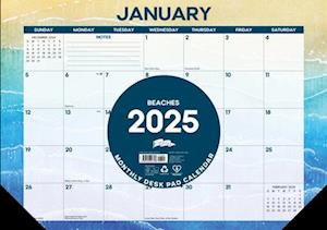 Beaches 2025 17 X 12 Small Monthly Deskpad