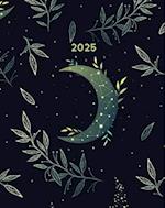 Floral Moon 2025 7.5 X 9.5 Booklet Monthly Planner