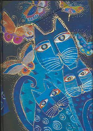 Blue Cats & Butterflies Lined Hardcover Journal