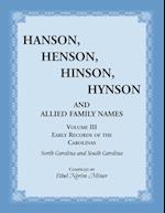 Hanson, Henson, Hinson, Hynson, and Allied Family Names, Volume 3