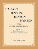 Hanson, Henson, Hinson, Hynson, and Allied Family Names, Volume 4